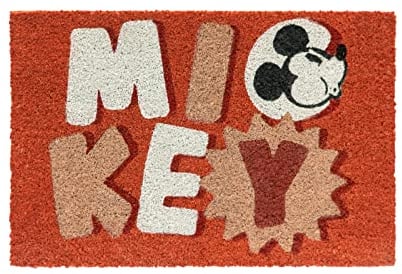 Grupo Erik Zerbino Disney Mickey Mouse - Ingresso di topolino, fabbricato con una base in PVC antiscivolo, 40x60 cm, Zerbino esterno, ideale come zerbino topolino, mickey mouse gadget