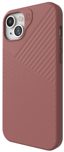 ZAGG Denali Snap iPhone 15 Plus/ 14 Plus Case - Drop Protection (16ft/5m), Dual Layer Textured Cell Phone Case, No-Slip Design, MagSafe Phone Case, Rust Brown
