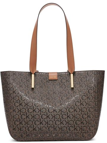 Calvin Klein Herren Audrey East/West Tote, Braun/Khaki/Karamell