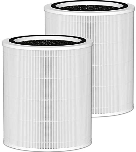 Core 400S True HEPA Replacement Filter Compatible with LEVOIT Core 400S Smart WiFi Air Cleaner Purifier, 3-in-1 True HEPA Activated Carbon Pre-Filter, Core 400S-RF-PA (LRF-C401-YUS), 2 Pack