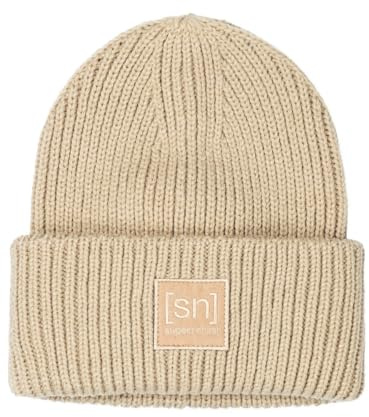 super.natural Unisex Krissini Mütze, White Pepper, ONE Size