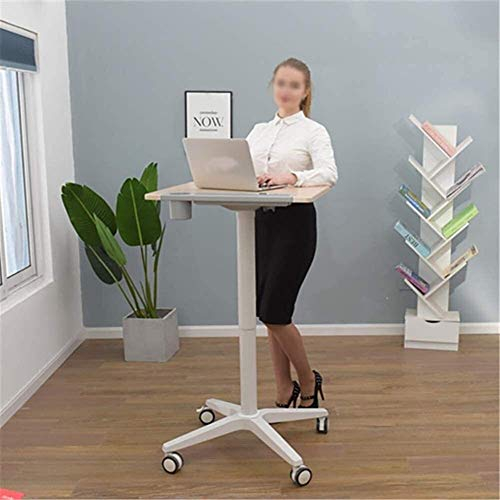 PeNbO Hebepodest, mobiles Training, Stehpult, Laptop, quadratischer Tisch, ideal für Predigten und Präsentationen (Farbe: Weiß) (Ahorn) (Ahorn)