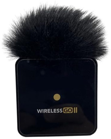 Hyclam Mics Furry Windscreen Microphone Muff Wind Cover Plush Microphone Sleeve For Rode Wireless Go II Replacement Part Windshield For Rode Wireless Go II