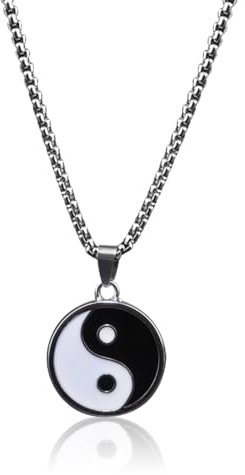 ZXUPOI 1 Stück Yin Yang Freundschaftsketten, Yin Yang Tai Chi Halskette, Yin Yang Anhänger, für Frauen, Männer, Paare, Freundschaft, Liebe, Schmuck