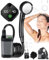 fezori Portable Shower, Camping Shower Pump with Rechargeable 6000mAh Battery and Sinking Bottom Design, Outdoor Shower IPX7 Waterproof with Temperature Display for Camp, Car Washing, Pet Bath (Grey)