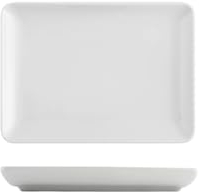 H&h set 6 piatti rettangolari pearl bianco cm13x18