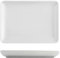 H&H Pearl, Set 6 Piatti Rettangolari, 13x18 Cm, in porcellana, bianco