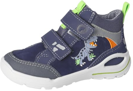 RICOSTA Jungen Stiefel Stone, Kinder Boots, Weite: Mittel, lose Einlage, RicostaTEX, Klettstiefel, Booties, wasserdicht, Nautic (170), 28 EU