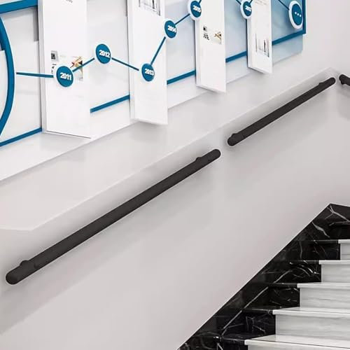 X&Z-XAOY Moderne Treppenhandläufe Für Treppenstufen Wandmontiertes Geländer Geländerset rutschfeste Handläufe Innen Außen 1m 150cm 240cm 4m 5m 6m Treppengeländer(570cm)