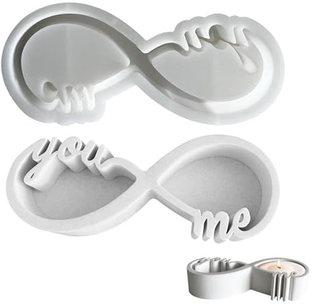 Silikonformen Gießformen, Silikonform Kerzenhalter Herzen Silikon Gießform Kerzenhalter, DIY Bänder Gießformen Silikon Gips zum Gießen, Giessformen Silikon für DIY Kerze, Handwerk (Me and You bänder)