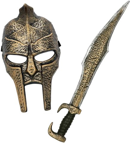 Boland - 2 ACCESSOIRES DÉGUISEMENT SPARTIATE MASQUE ÉPÉE - Accessoire de déguisement - Cosplay pour Carnaval - Thême(s) :