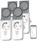 Luminea Home Control Smart-Steckdose TUYA: 4er Outdoor-WLAN-Steckdose, Energiekostenmesser, App, Matter (Strommessgerät Steckdose WLAN, Alexa Steckdose Smart Plug, Fernbedienung)