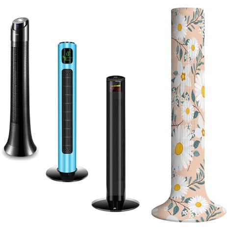 NICENEEDED Tower Fan Dust Cover, Vertical Fan Dustproof Protection Guard, Standing Pedestal Fans Covers Protective Oscillating Sleeve Protector for Floor Fan Electric Fan