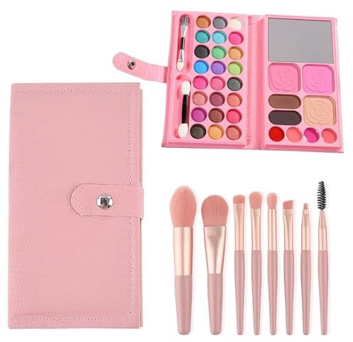 SSKHE Set di giocattoli per il trucco, set di trucchi lavabili per ragazze, set di trucchi per bambini, regali di Natale e di compleanno per bambine di 3 4 5 6 7 8 9 anni, kit di trucco lavabile