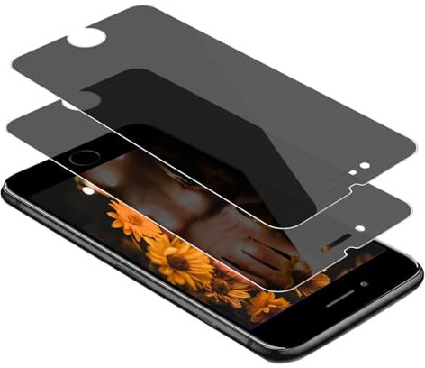Bodyguard 2 Stück Sichtschutzfolie für Panzerglas für iPhone 6/6s/7/8/SE, 9H Härte, Anti-Öl iPhone 8 Blickschutzfolie, Wasserdicht, Blasenfrei, rivacy Anti-Spy iPhone SE Privatsphäre Schutzfolie