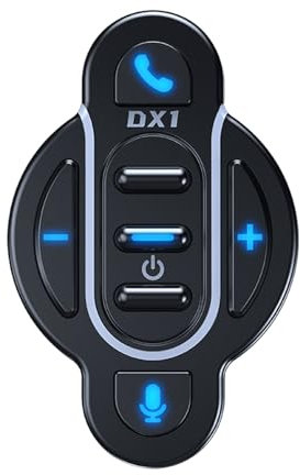 Docooler Controlador BT para moto, impermeable, controlador de llamada/música, asistente de voz, botón de medios para bicicleta, bicicleta eléctrica, motocicleta
