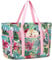 JANSBEN Strandtasche XXL Familie mit Schuhfach - Badetasche Damen Große mit Reißverschluss Wasserdicht Sanddicht Beach Bag Leichte Shopper Schultertasche Schwimmtasche für Strand Reisen Rosa