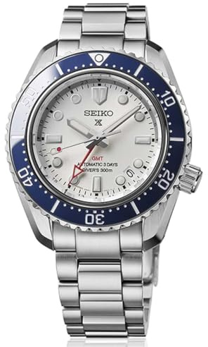 Seiko Prospex SPB519J1 GMT-Automatikuhr, weißes Zifferblatt, blaue Lünette, 60° Jubiläums-Edition