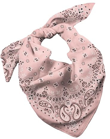 Every-ville Baumwoll-Bandana, Paisley Halstuch, Unisex, 1er Set | 55 × 55 cm, weich, atmungsaktiv und vielseitig, für Damen und Herren, Sport, Motorrad, Haare, Hals, Alltag und Freizeit