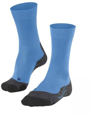 FALKE TK2 Explore Cool M So respirantes anti-ampoule épaisses 1 paire, Chaussettes de randonnée Homme, Bleu Blue Note 6545, 44-45