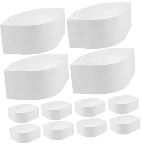 LIGIGWASH Gorros de Chef Desechables de Papel Blancos 20 para Cocina Segura y Saludable, Ideales para Restaurantes y Barbacoas al Aire Libre