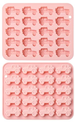 Airssory Silikonformen für Auto, Auto, DIY, Fondant, Kuchenform für Schokolade, Süßigkeiten, Mousse, Pudding, handgefertigte Seife, Kerzen, Harz, 2 Stück