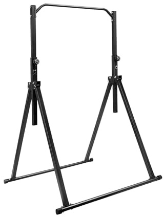 HOARLICN Faltbar Klimmzugstange Freistehend, Klimmzugstange Power Tower Dip Stange Power Rack Dreieckstruktur 200kg Tragfähigkeit für Wohn- und Schlafzimmer, Fitnessstudios