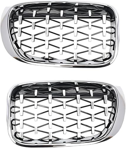 Nebelscheinwerfergitter für Autos Auto Kühlergrill für BMW Für X3 F25 Facelift Für X4 F26 2014 2015 2016 2017(Chrome)