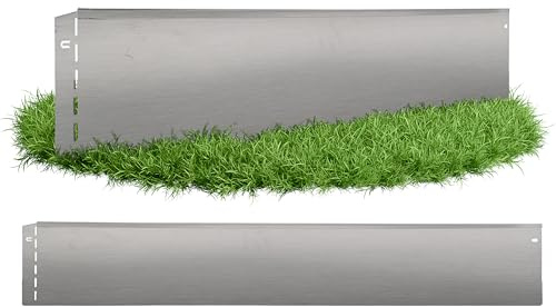 GartenAZ Rasenkante Metall feuerverzinkt 103x20cm, Nutzlänge 20 m | Flexible Rasenbegrenzung aus Stahlblech für saubere Rasen- & Beetabgrenzung, Beeteinfassung Kante, robust & langlebig