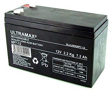 ULTRAMAX 12V 7Ah - F1 Terminal - Sealed Lead Acid - AGM - VRLA Battery