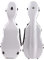Yinfente, Custodia per violino 4/4 in misto fibra di carbonio, custodia protettiva, colore bianco e nero (bianco)
