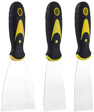 FIDGET PENCIL Putty Knife Set 3-pack 1.5 Inch 2 Inch 3 Inch Spackle Knife Set Stainless Steel Cleaning Shovel for Remove Wallpaper Diy Decoration Paint Cleaning