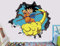 BAOJIAN Stickers muraux Dragon Ball Smashing Sticker mural 3D autocollant décoration vinyle Smash Anime