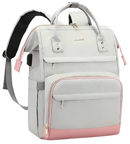 LOVEVOOK Laptop Backpack Women 15.6 inch, Waterproof Backpacks Light Rucksack Work Bags for with USB Port, School Computer College Bag Travel Teacher Nurse