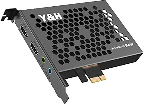 Y&H Live Gamer Capture Card HDMI Passthrough PCIe Game Capture Card 4K30P/1080P120 Video Record and Stream,Low-Latency for PS4, Xbox Series X/S, Xbox One,Wii U,Nintendo Switch and PC gameplay
