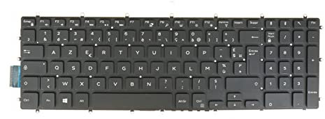 Français FR AZERTY Clavier PC Portable Remplacement pour Dell Inspiron 3790 3793 5570 5575 5770 5775, 15 Gaming 7577 0CHM7P Rétroéclairé Sans Cadre