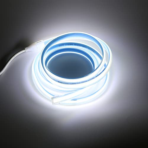 pcning 220 V 230 V COB LED Streifen IP67 Wasserdicht 1M 6000K Kaltes weiss mit Schalter fur Outdoor Indoor (Kaltes Weiss, 1)