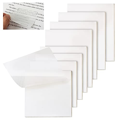 Transparente Klebezettel 400 Blätter Haftnotizen, ZITFRI Haftnotiz Notizzettel durchsichtig Sticky Notes Post it Notes wasserfest Selbstklebend Papier für Schule Büro, 2 Größen (95×75mm 75x75mm)