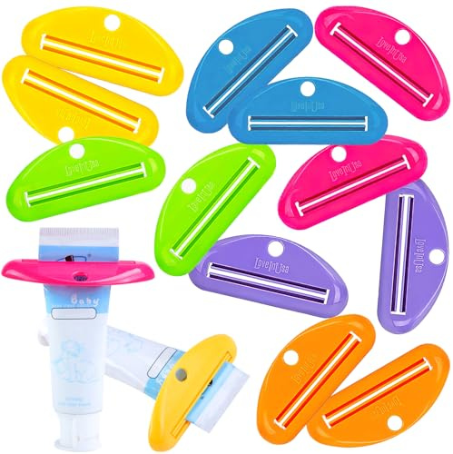 LOVEINUSA Toothpaste Squeezers, 12 PCS Multicolor Toothpaste Clips