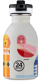 24Bottles Kids - Trinkflasche Kinder mit Strohhalm 250 ml, Thermosflasche Kinder 24h Cold 12h Hot, Wasserflasche 100% Versiegeltem Deckel, Umweltfreundliche Trinkflasche Edelstahl, Best Friend