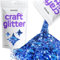 Hemway Craft Glitter - Sapphire Blue | Multi Size Metallic Sequin Flakes for Resin & Epoxy Crafts | Supplies for Tumblers, Cards, Jewellery, Candle, Hair, Face, Body & Nail Art | 100 g