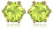 JewelryPalace Rundschliff 1.1ct Echt Peridot Ohrstecker Silber 925 Damen, Naturstein Schmuck Set Grün, Ohrringe Silber Edelstein Mädchen, Ohrstecker Silber Klein mit Stein Frauen Geschenk Vergoldet