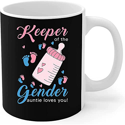 Tassen Gender Reveal Baby Party Tante Keeper Des Geschlechts Keramik Teetasse Personalisiert Kaffeetassen Für Muttertag Geschenk Tee 330Ml