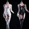DEZARO 1/6 Scale Female Figure Doll Clothes, Handmade Sexy Lingerie Bodysuit Set for 12 Action Figure, DC027 (Black)
