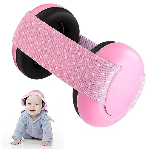Cascos Bebe Antiruido,Cascos Antiruido Niños,Auriculares de protección auditiva para niños,Baby Orejeras para bebés,Mejorar el Sueño,Protección Auditiva Plegable,Adecuado para Bebés de 0-2 Años