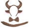 SKHAOVS Disfraz de Toro, Juego de Disfraces de Toro Accesorios para Disfraz de Toro, Kit de Disfraces de Animales, Orejas Diadema Cola de lazo, para Carnaval Fiesta Temática Halloween (Marrón)