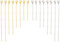 16 Piezas Cadena de Extensión Set, 5/10/15/20 cm Extensor de Cadena para la Fabricación de Joyas, Cadena Extensor de Collar para Mujeres Hombres Joyería Collar Pulsera Tobillera(Oro, Plata)