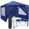 COBIZI Pavillon 3x3 Wasserdicht Stabil Winterfest Partyzelt 3x3 mit 4 Seitenteilen Pop Up Faltpavillon UV Schutz 50+ Gartenpavillon, 8X Heringe und 4X Windseil, Dunkelblau