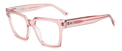 DSQUARED2 ICON 0019 Brille, Pink Crystal, 52 für Damen, Pink, Glas, 50