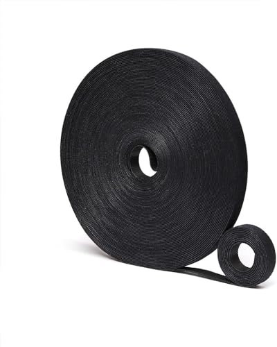 Cable Tie 1/2in x 82ft Hook and Loop Straps, Self-Gripping, Reusable, Heavy Duty, Quick Wrap Cable Straps, for Home, Office and Data Centers Bundling Fastening Storage | a Long roll of Tape